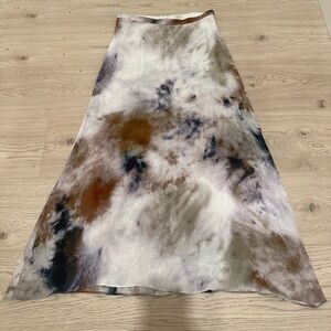Wilfred tie-dye/water colour midi skirt